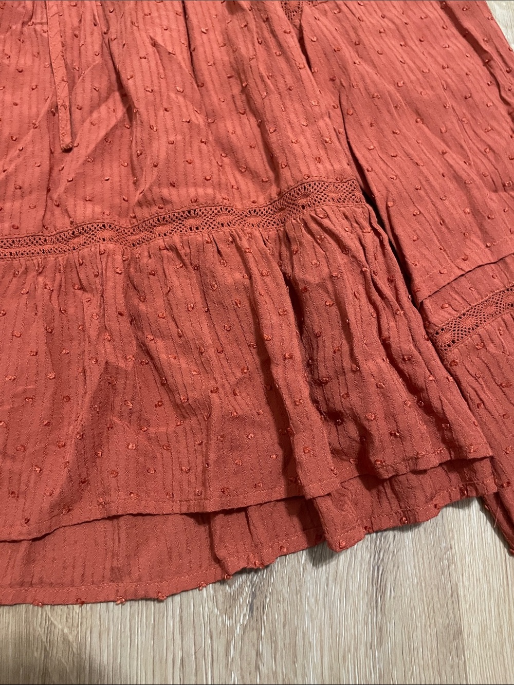 LOFT Rust Orange Ruffle Peasant Blouse - Picture 5 of 5